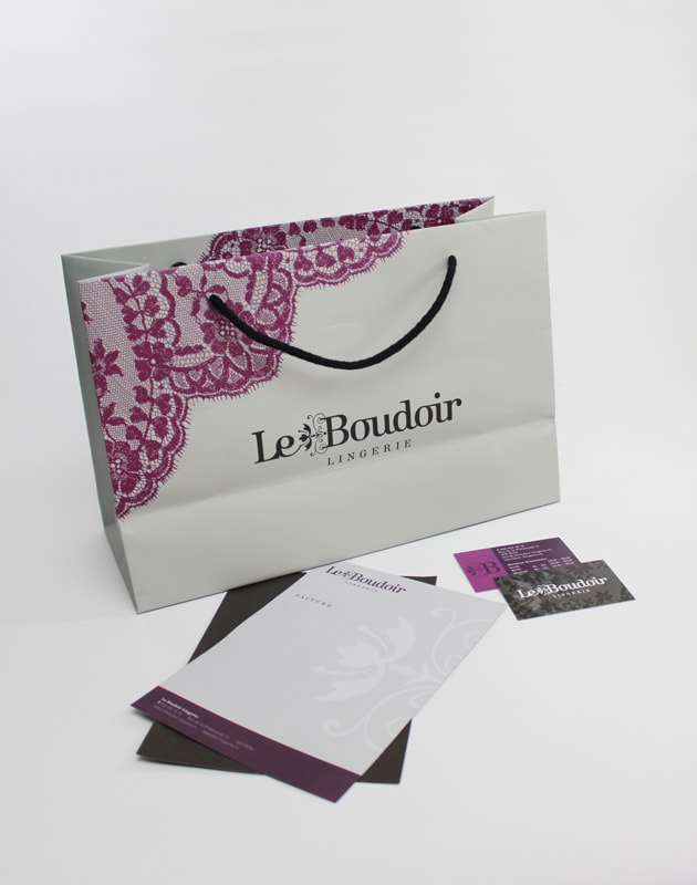 identité visuelle le-boudoir lingerie logo Bulle