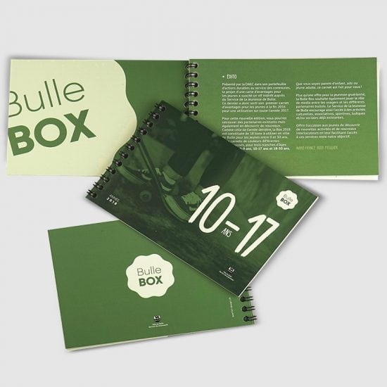 Ligne graphique carnet bons bulle box