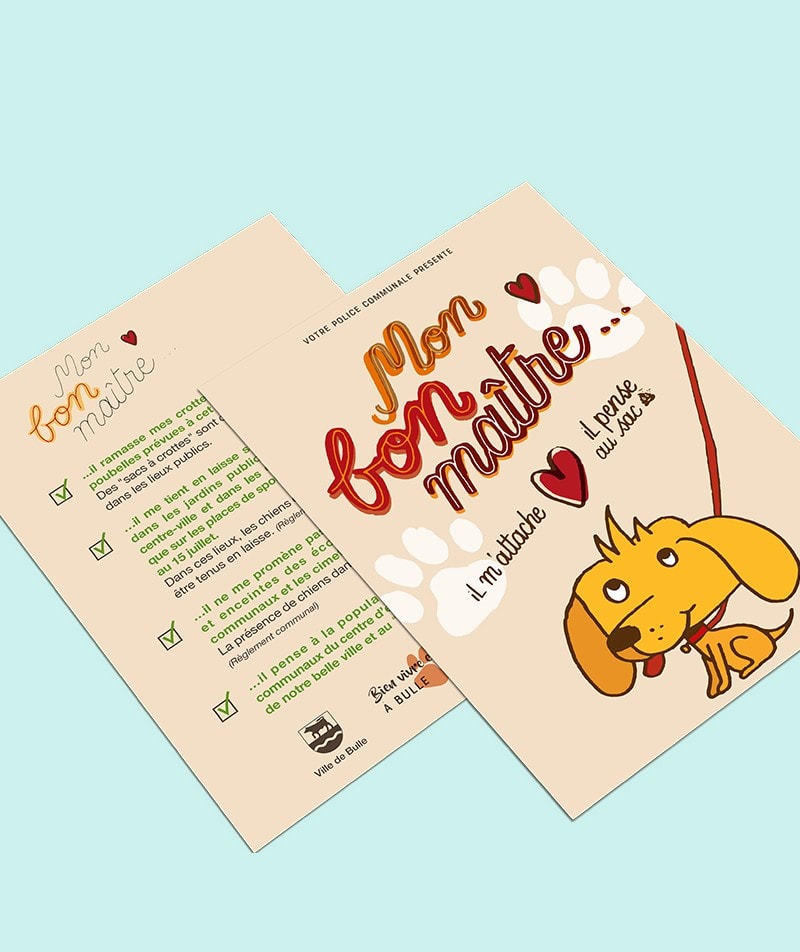 graphisme flyer police chien