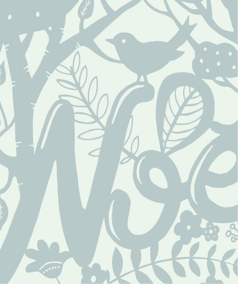 Lettering pour faire part de naissance découpe laser