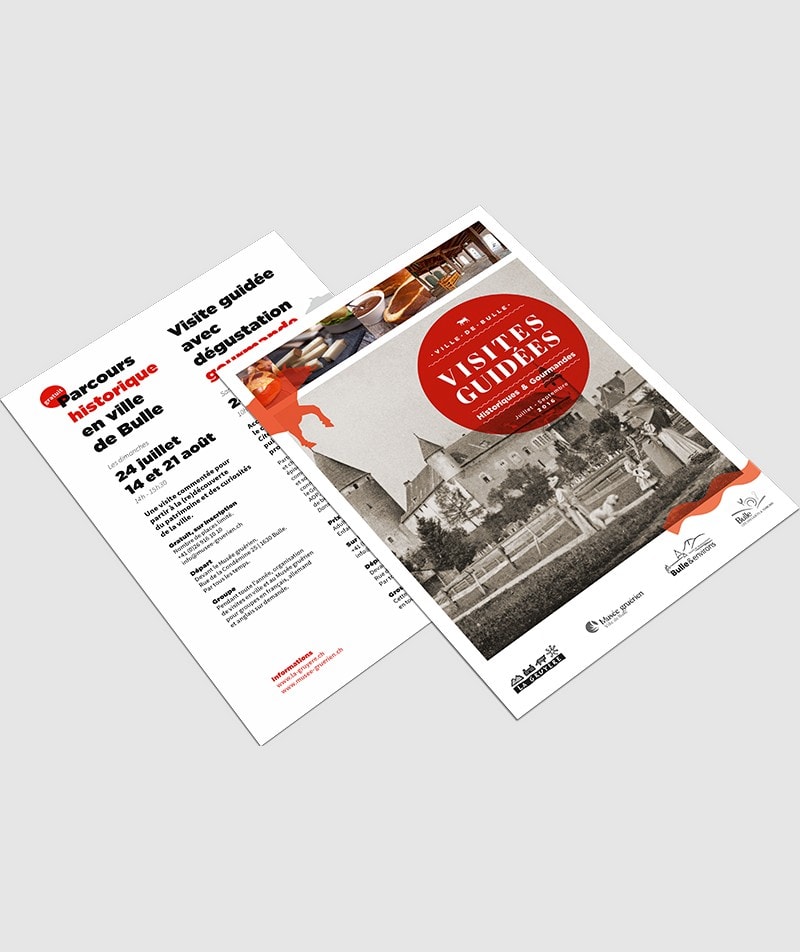 graphisme flyer visite guidée musee