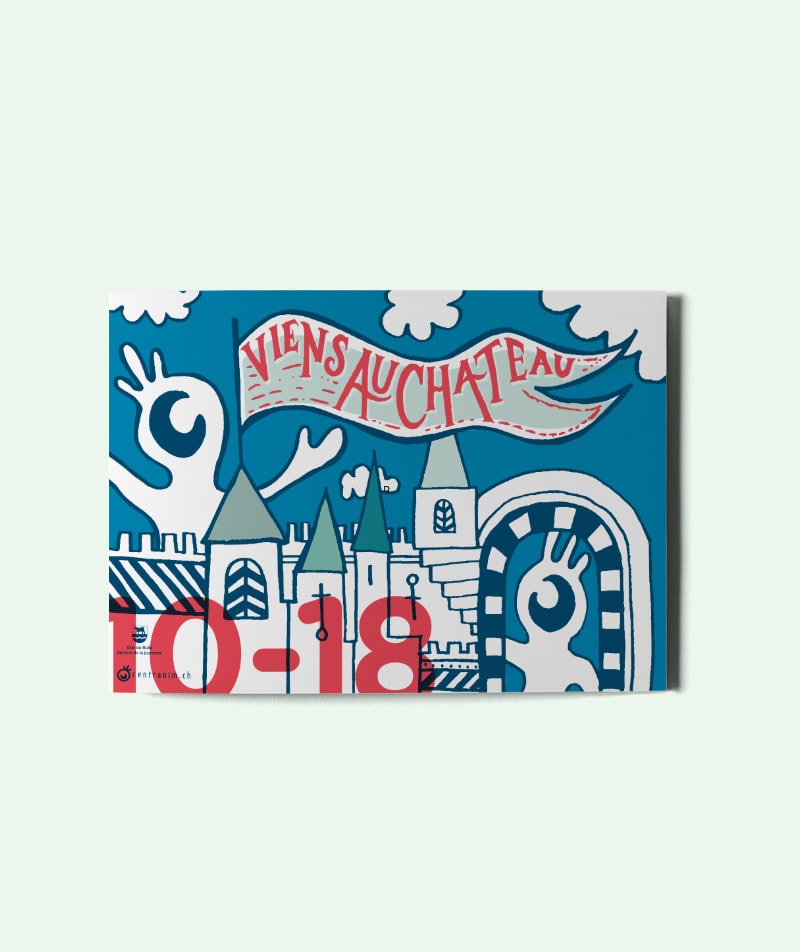 Lettering pour dépliants programme centranim ville de bulle