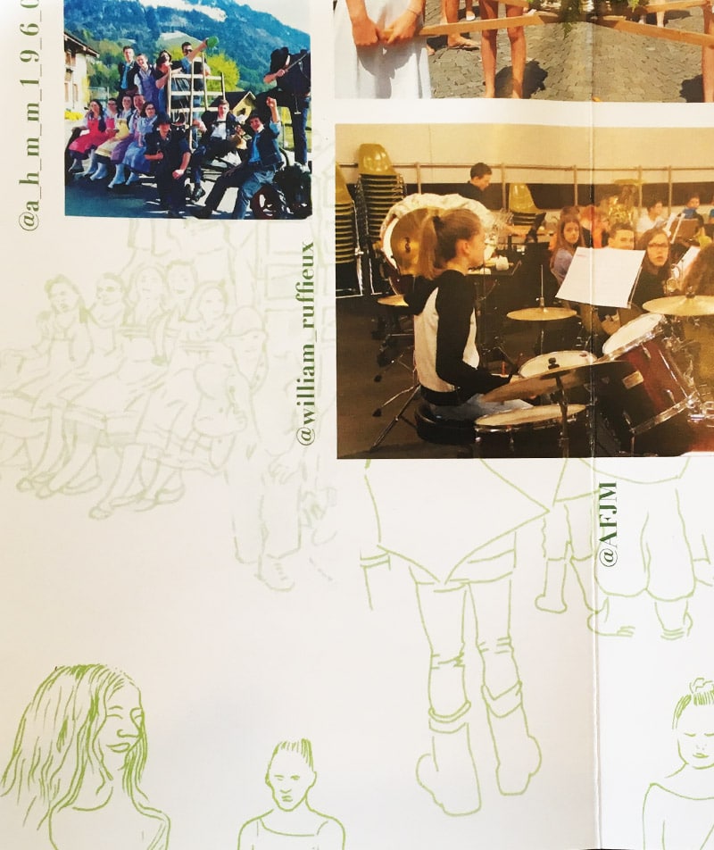 dépliant tradifri avec illustrations et photo des traditions fribourgeoises