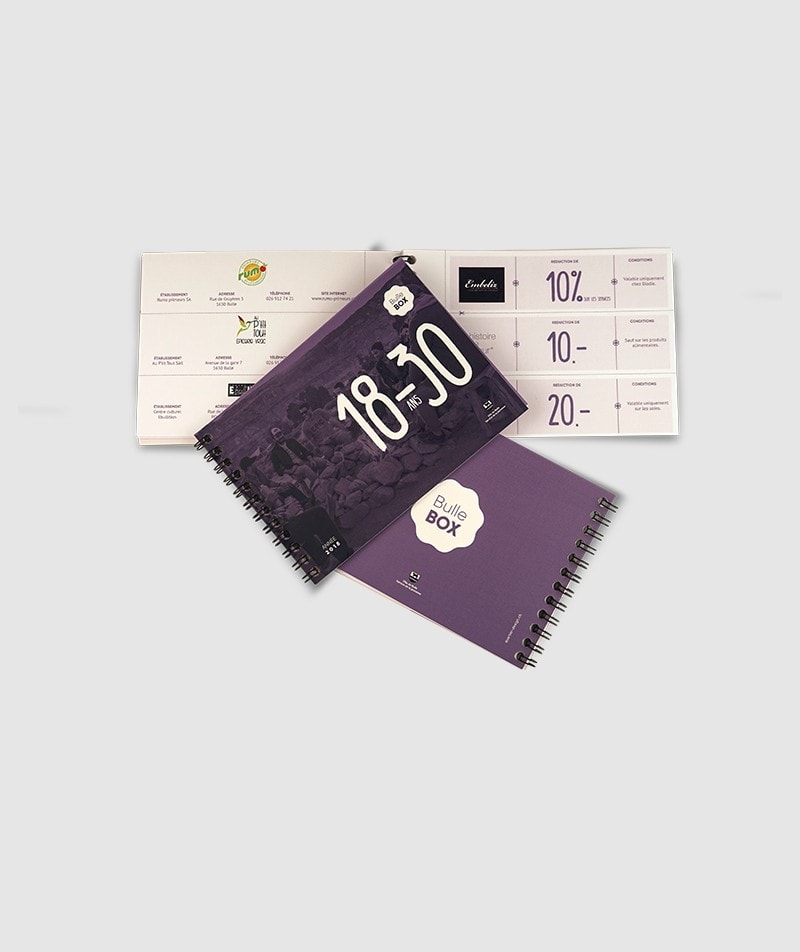 Ligne graphique carnet bons bulle box
