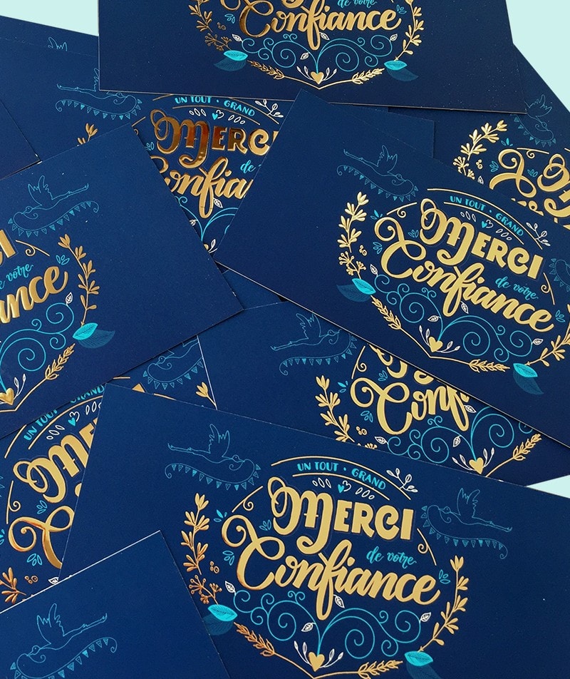 Lettering carte de voeux