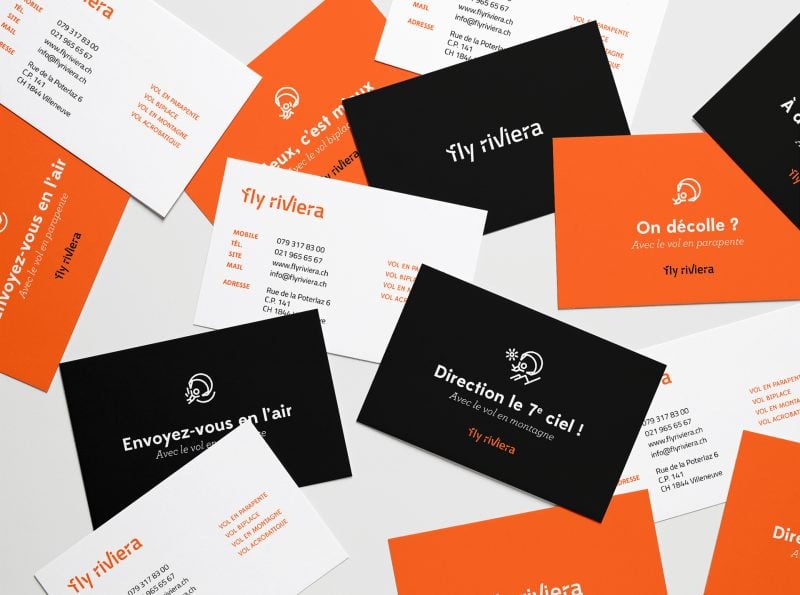 Graphisme Cartes de visite flyriviera
