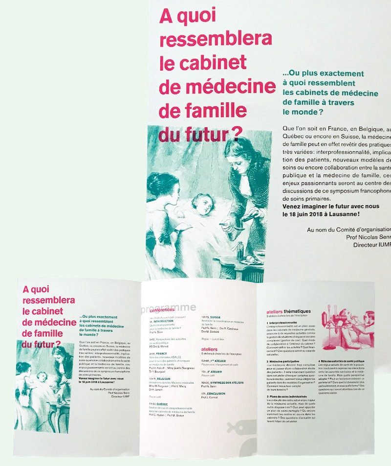 Concept graphique dépliant médecine