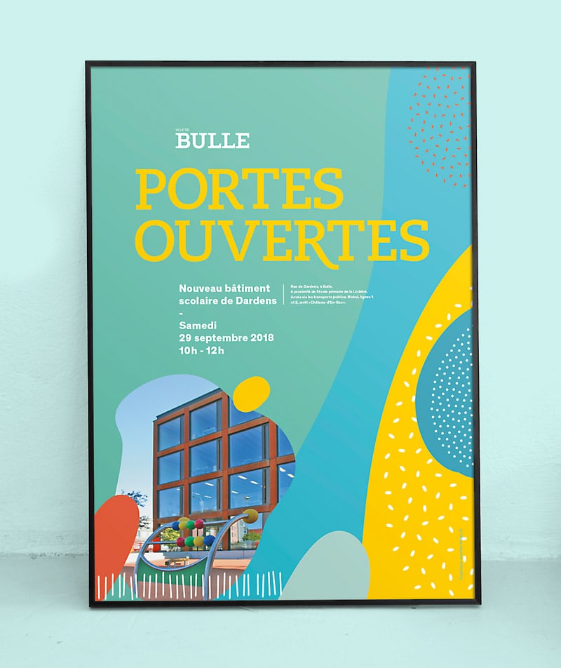 Affiche portes ouvertes école Bulle